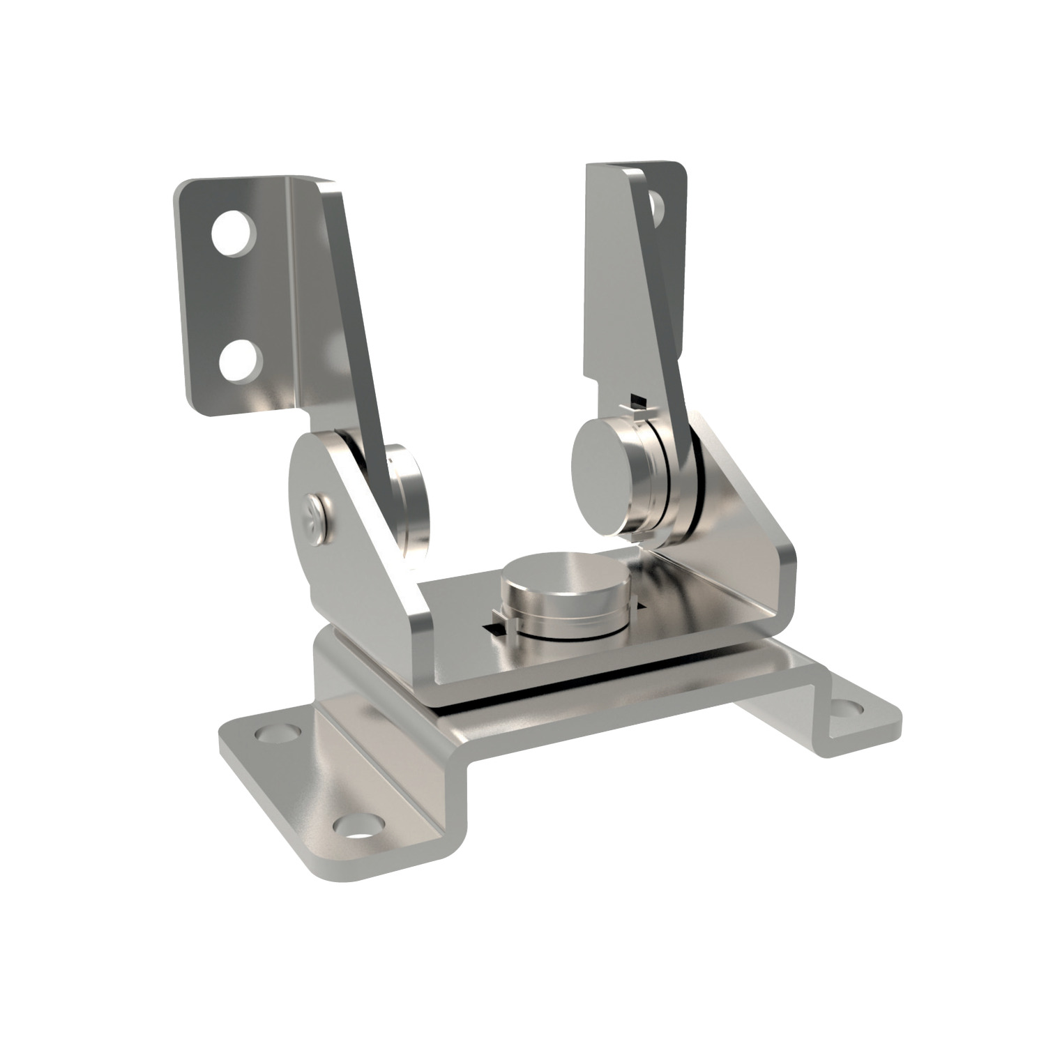 Constant Torque - Dual Axis Friction Hinges Dual axis constant torque friction hinges made from stainless steel (430). Stability is provided in both axes and angle of swivel can be limited with use of a pin or screw.